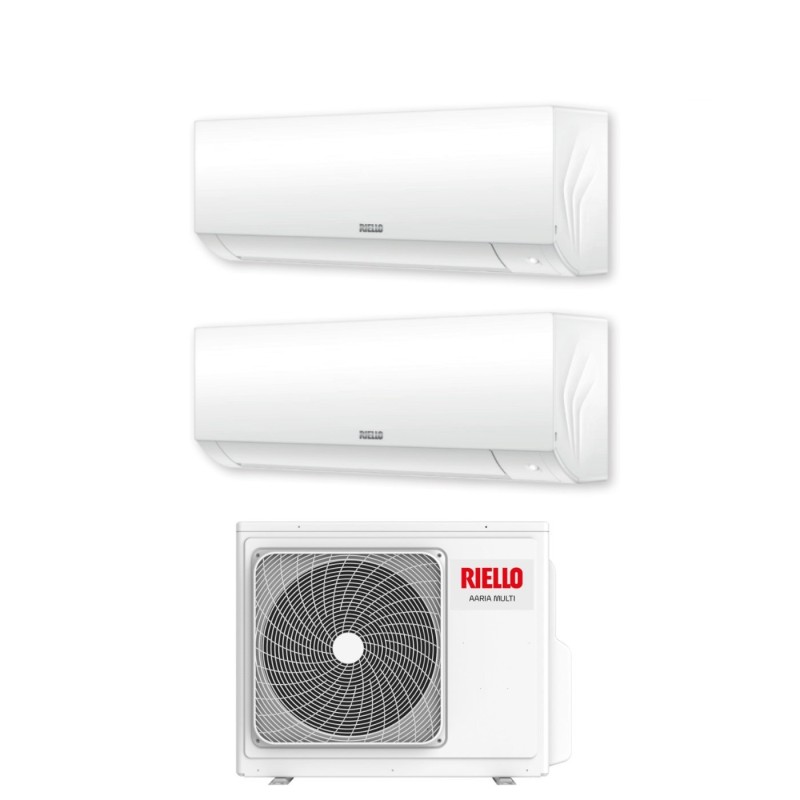 Riello DUAL 9+9 AARIA PLUS I con AARIA MULTI 250 PI R-32 Wi-Fi Integrato 9000+9000