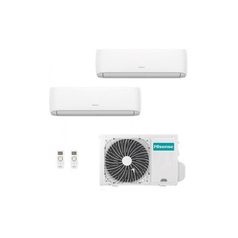 Hisense DUAL 7+7 Hi Comfort con 2AMW35U4RGC R-32 Wi-Fi Integrato 7000+7000